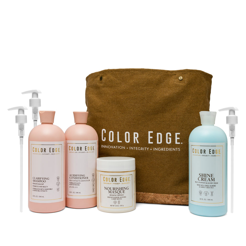 Limited Edition 4 Step Treatment Bundle. Includes 4 hair styling products, with 3 pumps.